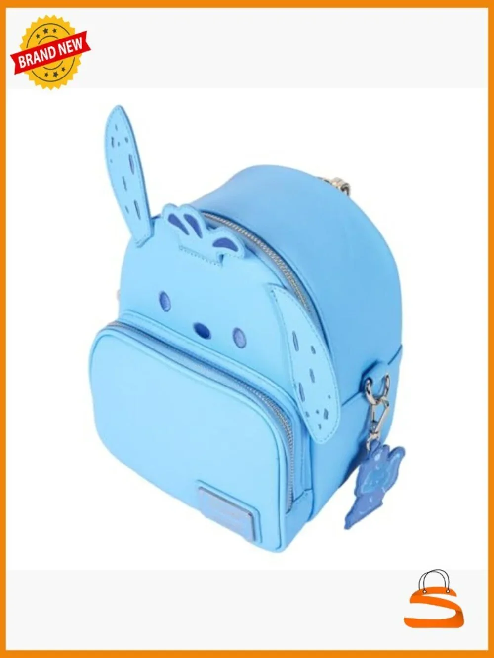 Sanrio Pochacco Convertible Mini Backpack Crossbody, Faux Leather, Zippered